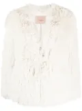 TWINSET faux-fur long-sleeve jacket - White