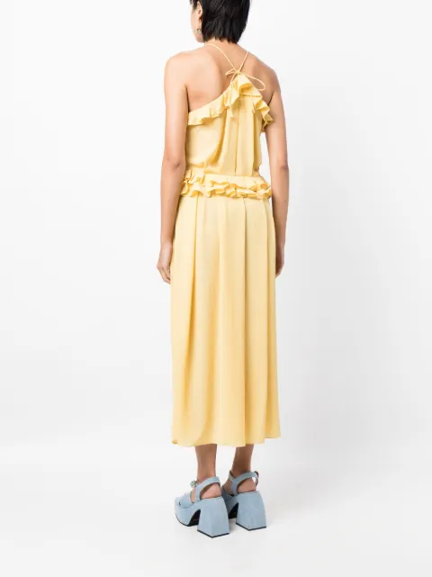 Bambah halterneck ruffled midi dress BMCAP2421 - 3