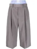 Alexander Wang double-waist cropped trousers - Grey
