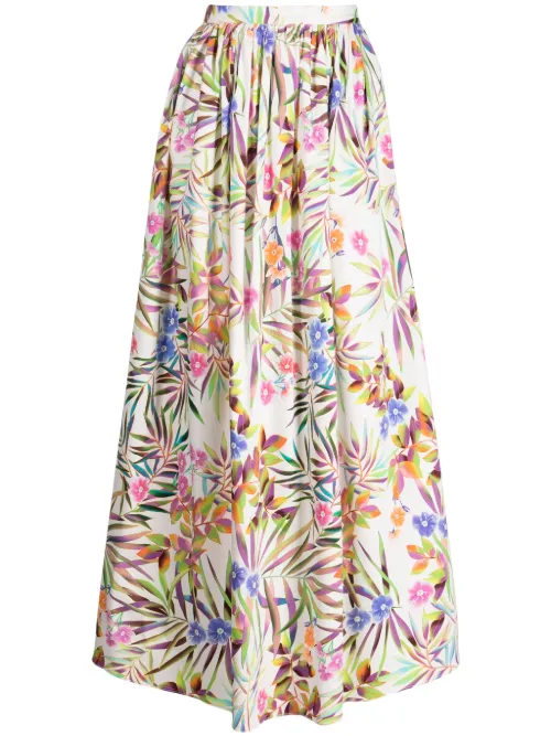 Jupe mi-longue Floral Sarah en coton - Bambah - Modalova