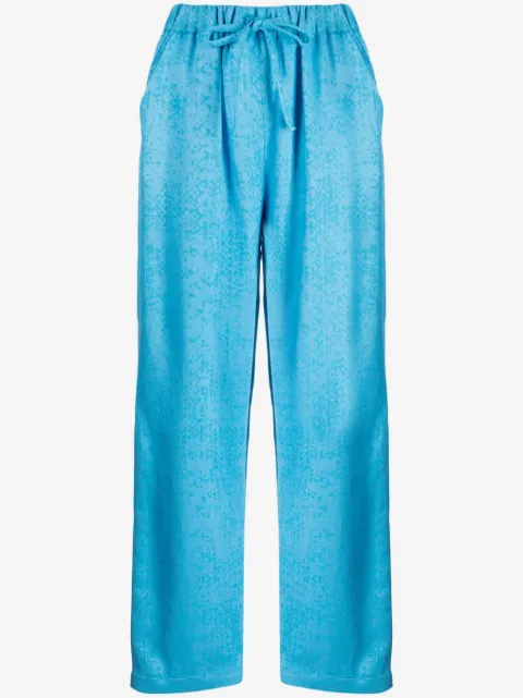 Bambah Torin abstract-print linen lounge trousers