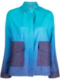 Bambah gradient-effect linen shirt - Blue
