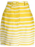 Bambah Sicily striped linen mini skirt - Yellow