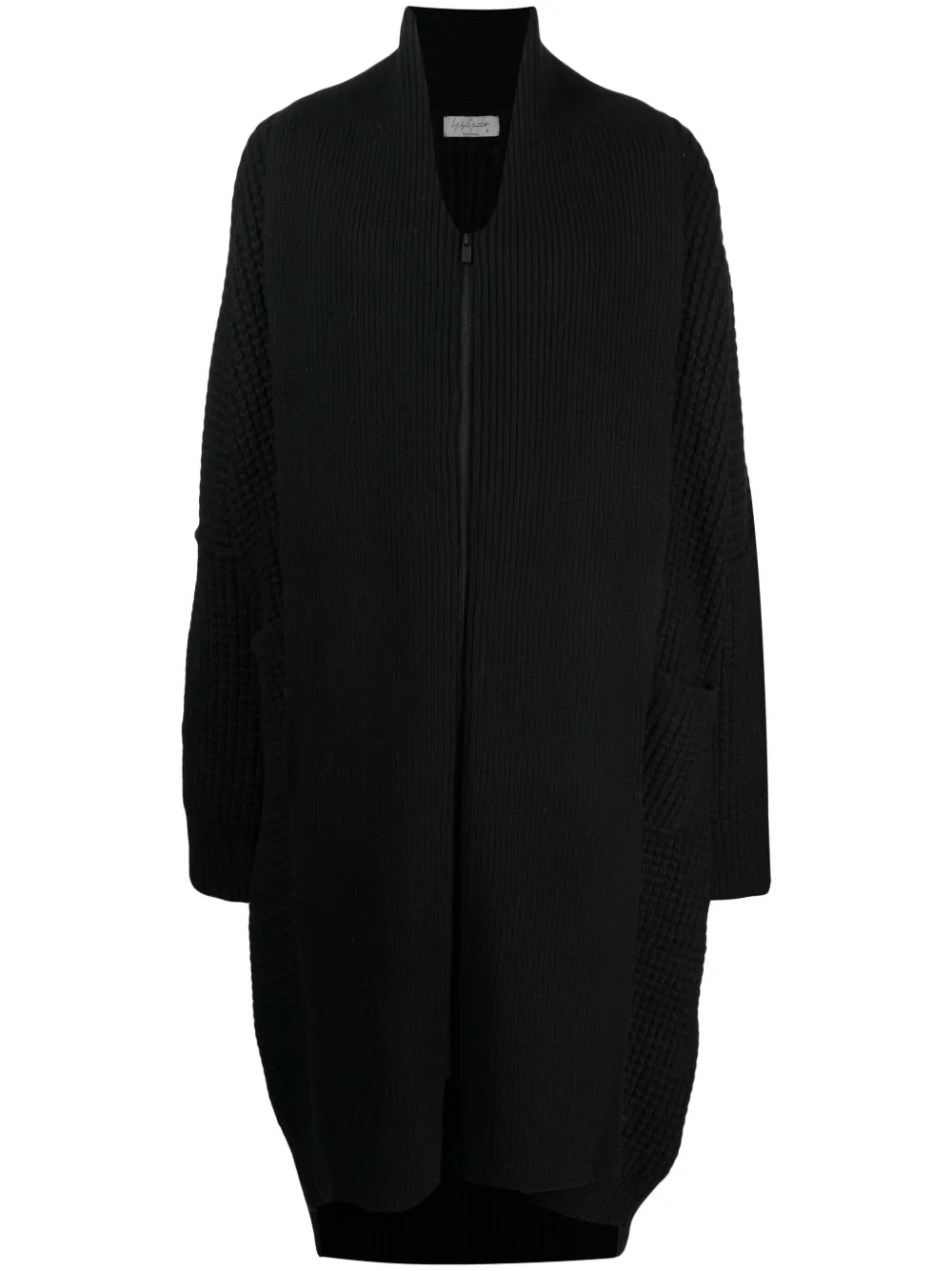 Yohji Yamamoto Vestjas met wafelpatroon Zwart