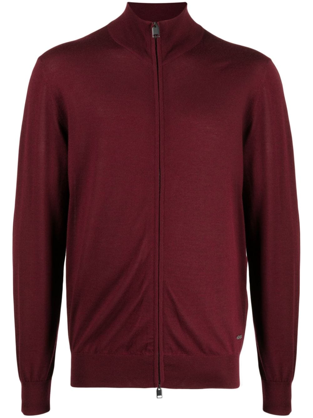 Brioni Zip-up Knit Cardigan In Red