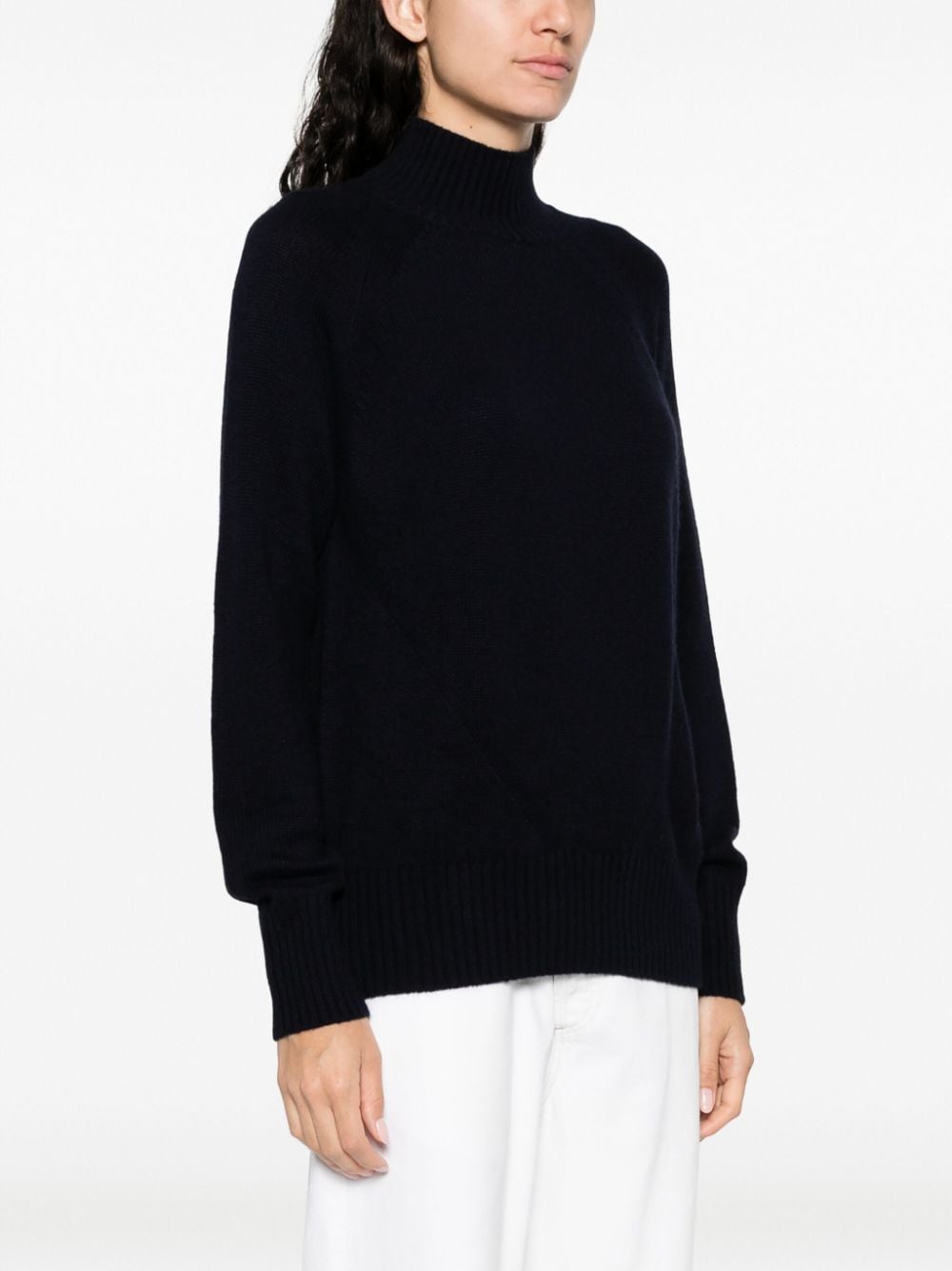 Shop Allude Roll-neck Cashmere Jumper In Blue
