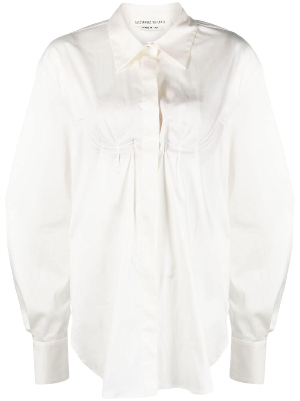 Shop Alessandro Vigilante Underwire-cup Open-back Shirt In White