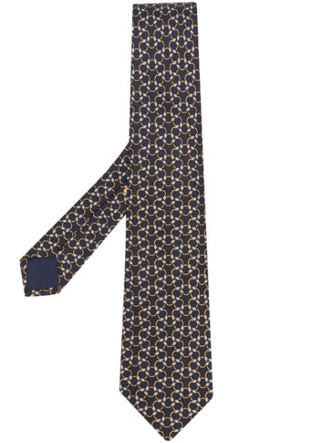 Hermès Pre-Owned 2000s geometric print silk necktie
