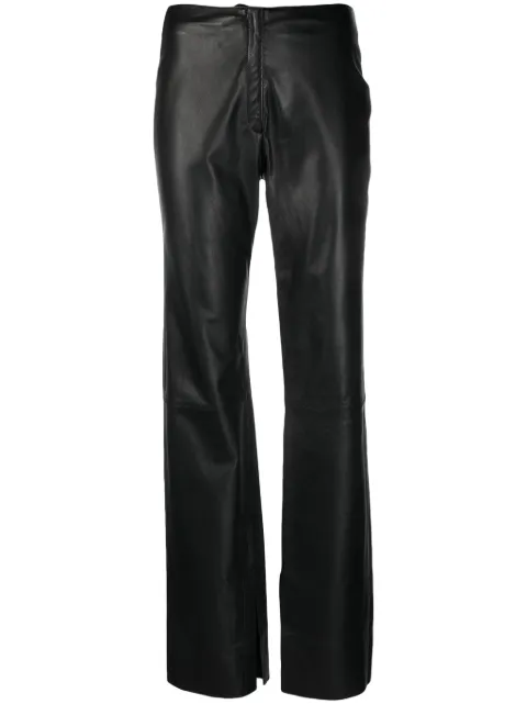 Alysi straight-leg leather trousers