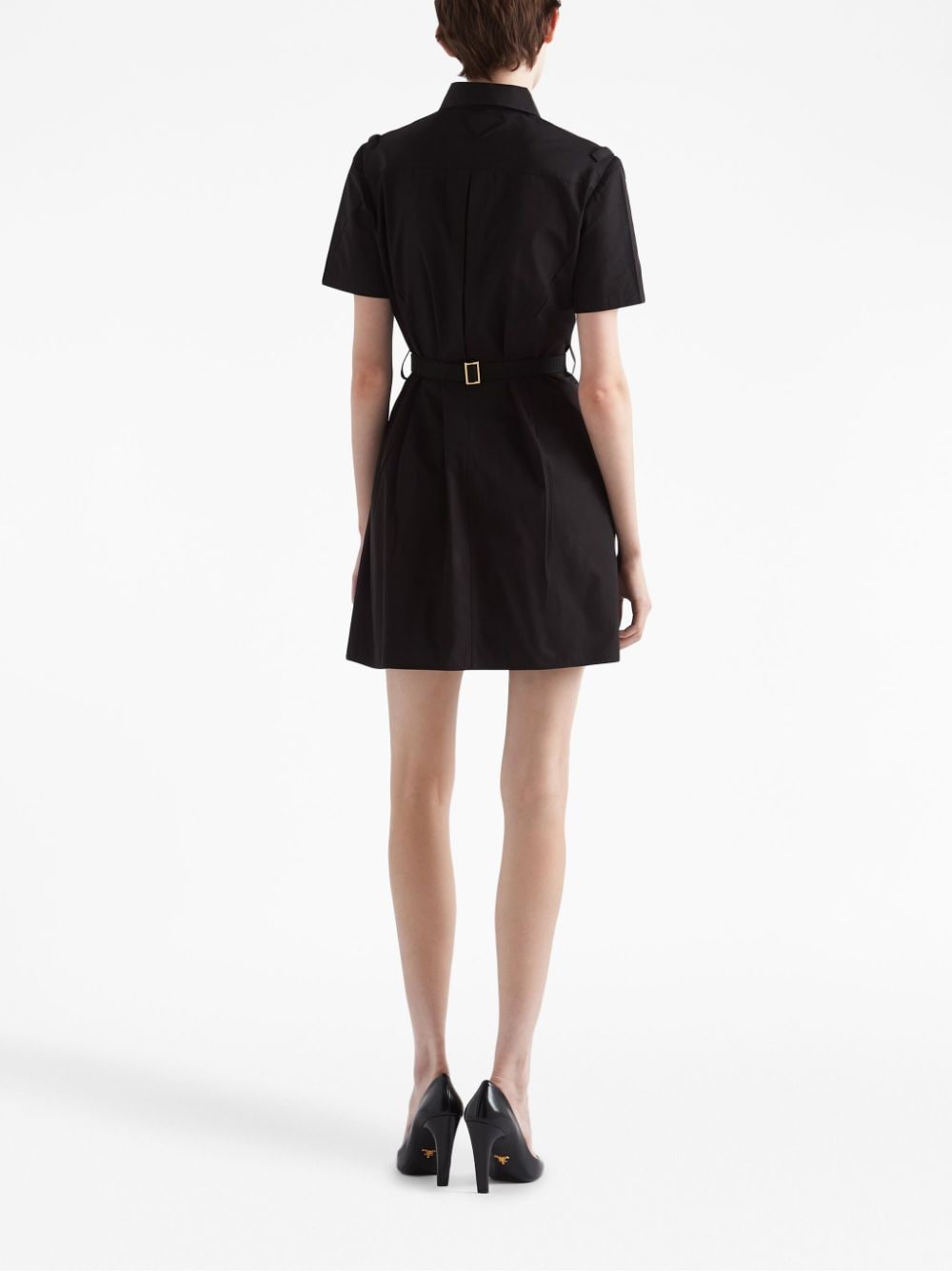 Prada Popeline mini-jurk Zwart