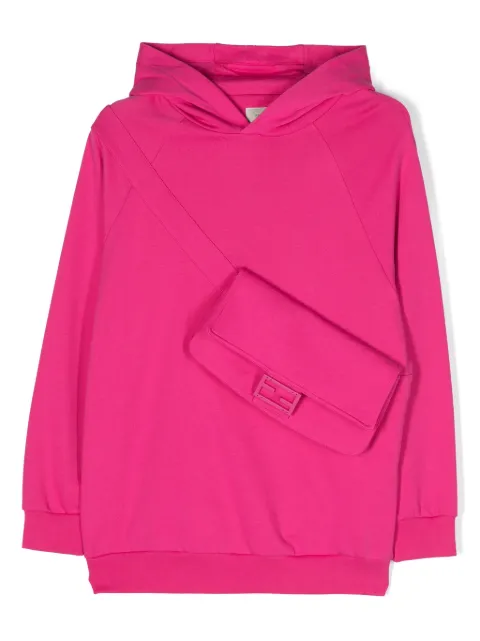 Fendi Kids FF logo-plaque cotton hoodie
