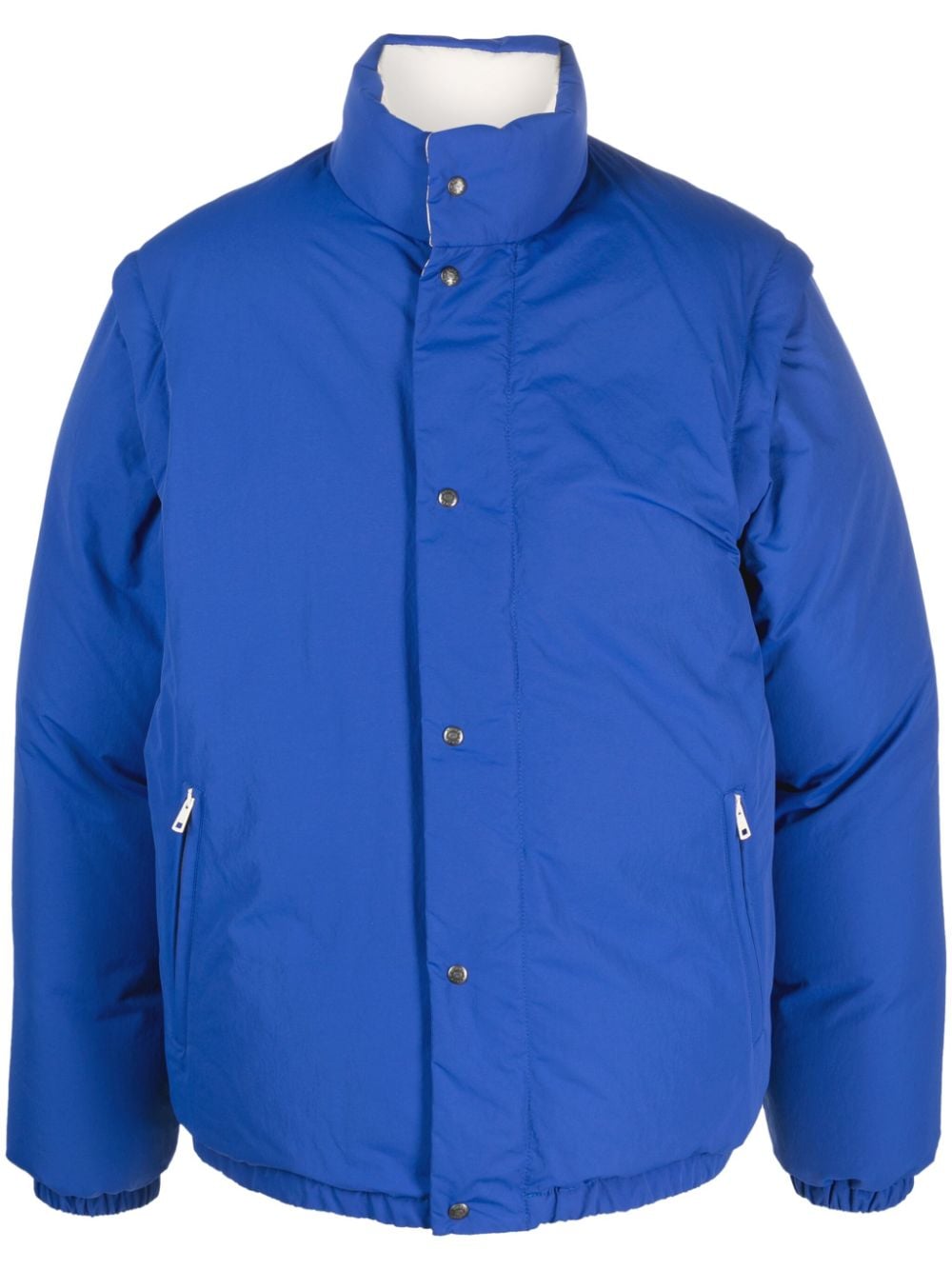 Gucci Detachable-sleeves Padded Jacket In Blue