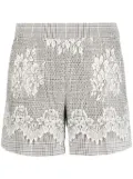 TWINSET Glen lace-embellished shorts - Black