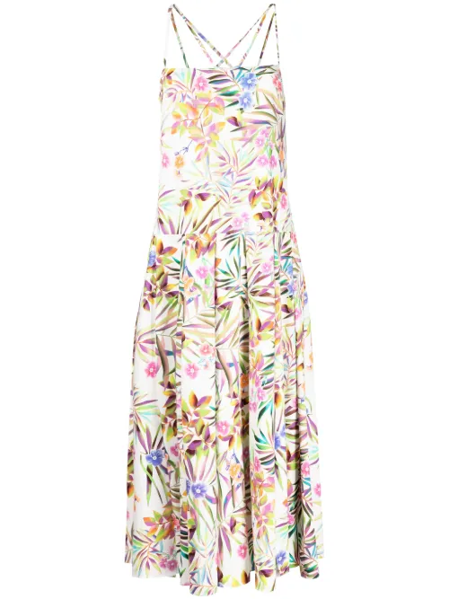 Robe mi-longue Sarah à fleurs - Bambah - Modalova