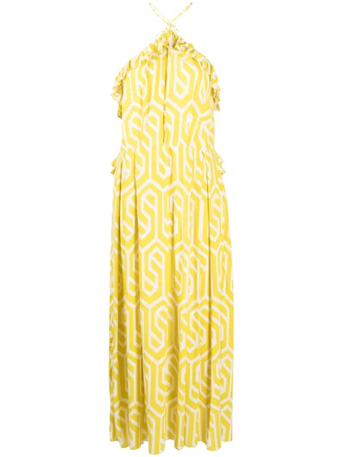 Robe volantée à motif géométrique - Bambah - Modalova