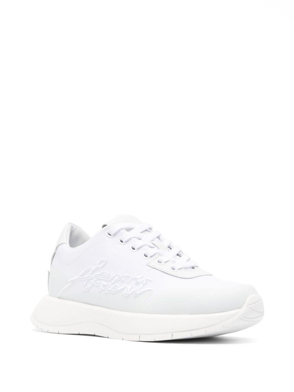 Emporio Armani Sneakers met geborduurd logo - Wit