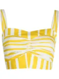 Bambah Sicily striped linen bustier top - Yellow