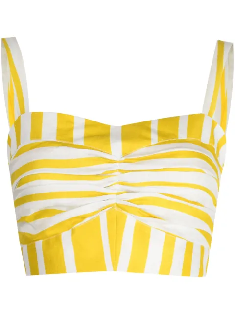 Bambah Sicily striped linen bustier top