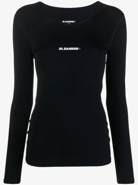 Jil Sander playera con logo estampado