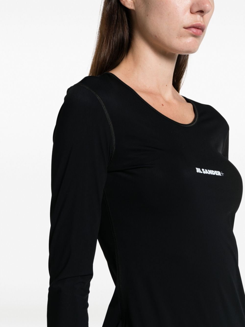 Shop Jil Sander Logo-print Jersey T-shirt In Black