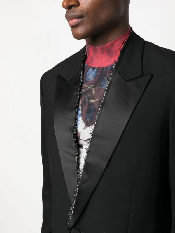 1017 ALYX 9SM frayed trim Wool Blazer Farfetch