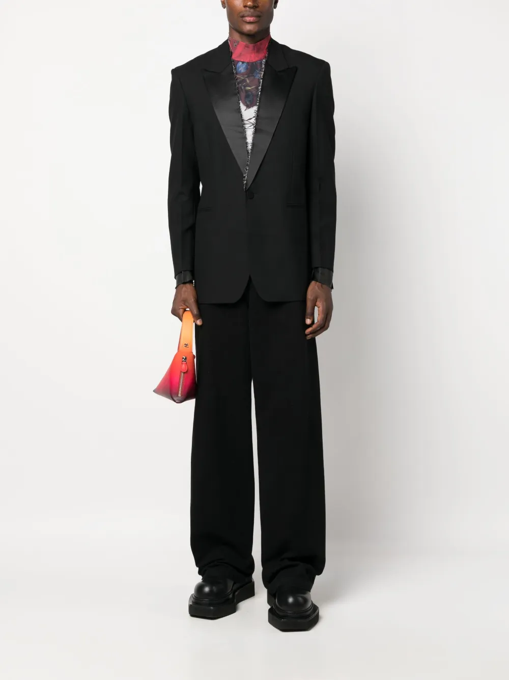 1017 ALYX 9SM frayed-trim wool blazer - Zwart
