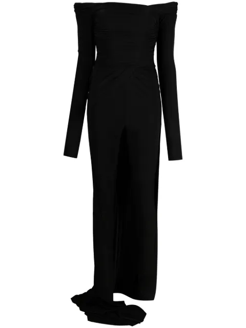 Giuseppe Di Morabito off-shoulder fishtail draped jumpsuit 
