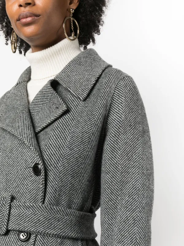 Womens grey shop herringbone coat