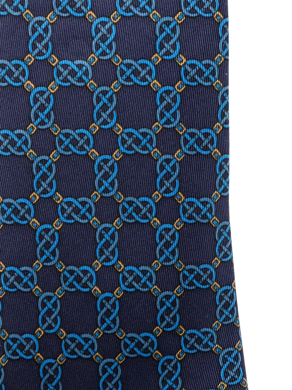Hermès 2000s pre-owned stropdas met print - Blauw