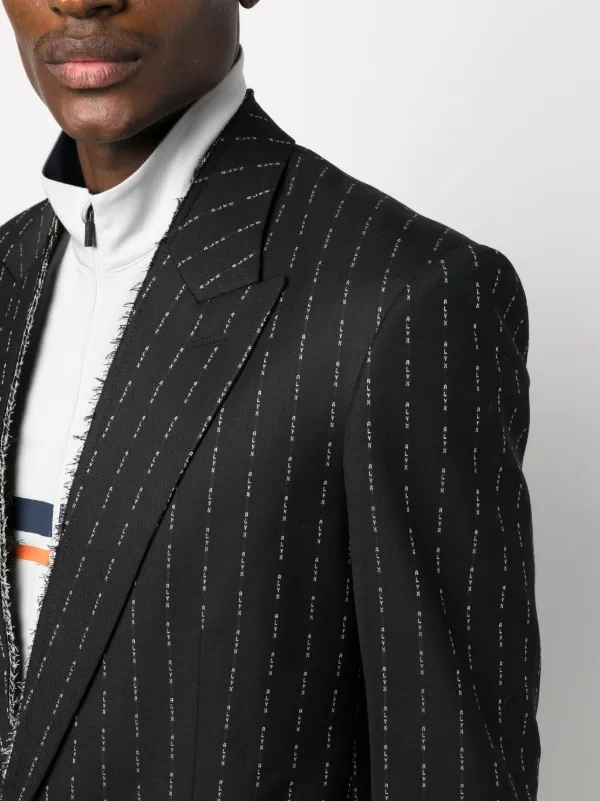 1017 ALYX 9SM Embroidered wool-cashmere Blazer | Black | FARFETCH AO