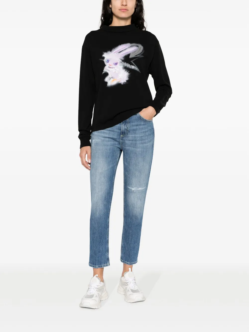 DONDUP tapered-leg cropped jeans - Blauw