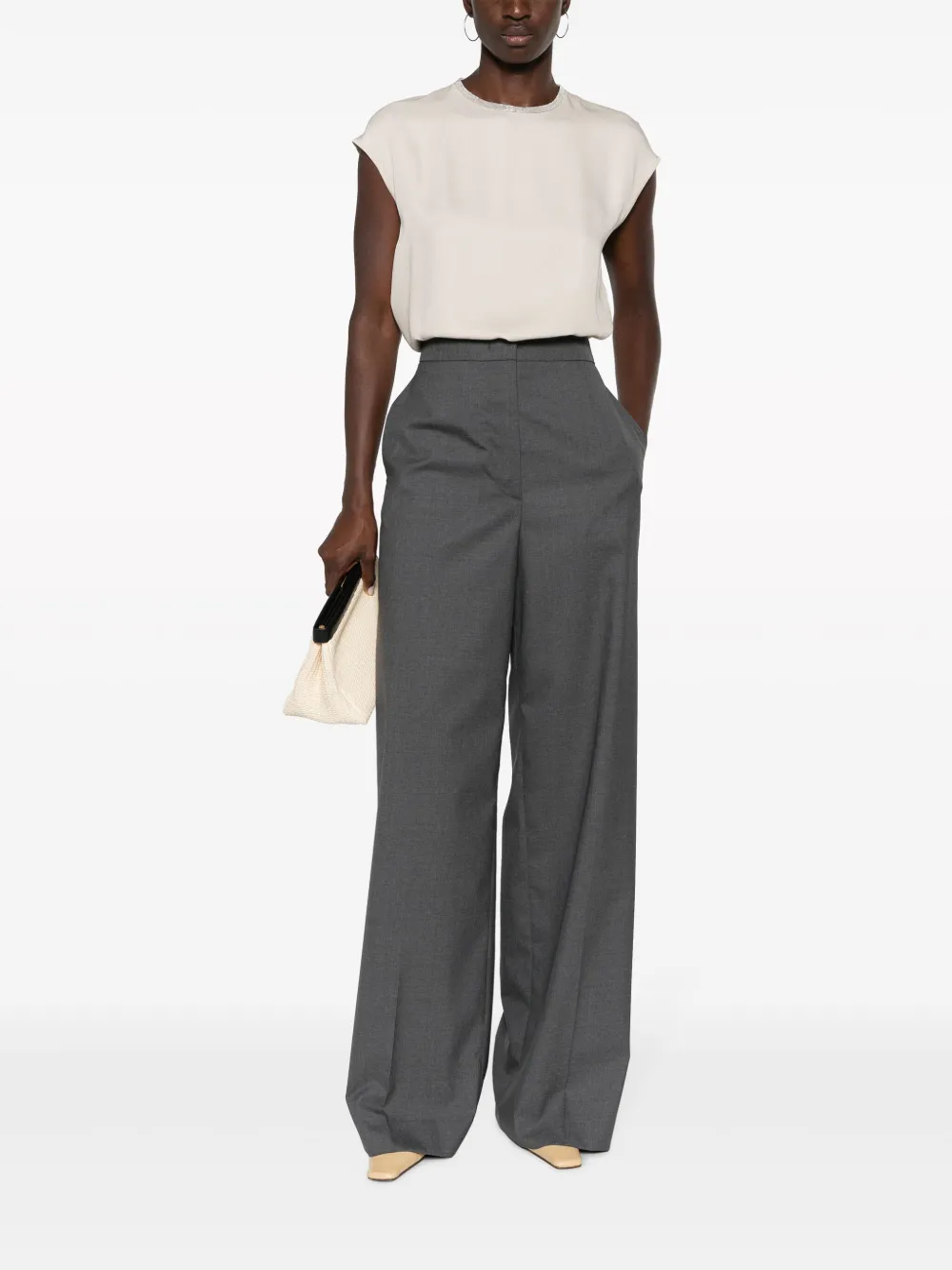 Fabiana Filippi tailored virgin-wool trousers - Grijs