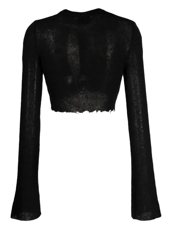 Haikure long sleeve Knitted Crop Top Farfetch