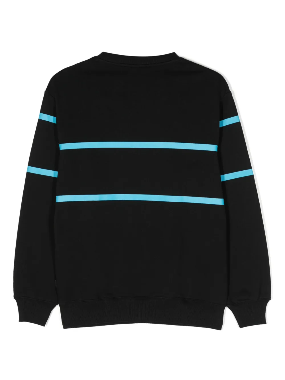 Gcds Kids Low striped logo-print sweatshirt - Zwart