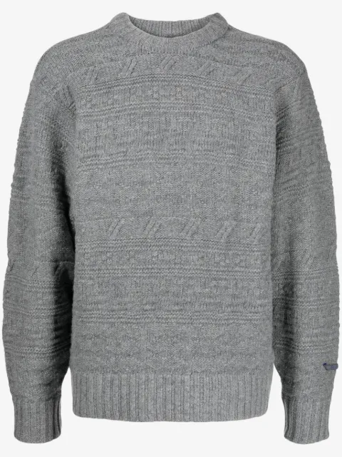 Ader Error logo-patch chunky-knit jumper