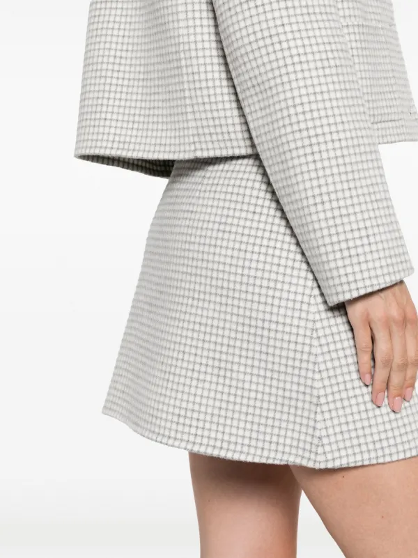 Theory チェック ミニスカート | ホワイト | FARFETCH JP
