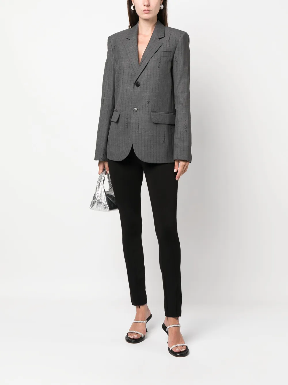 Patrizia Pepe ankle-zips skinny trousers - Zwart