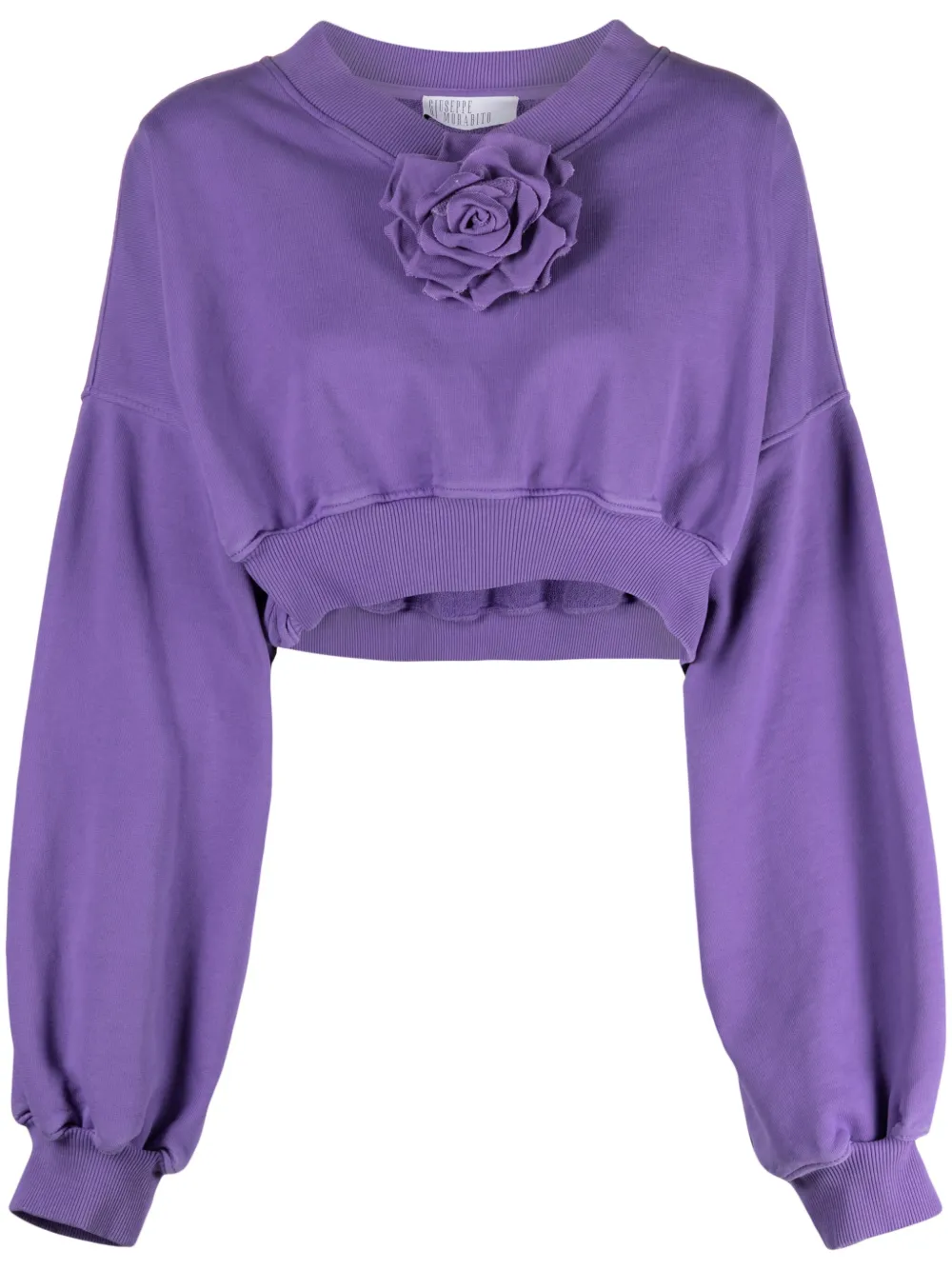 Purple on sale cropped sweatshirt