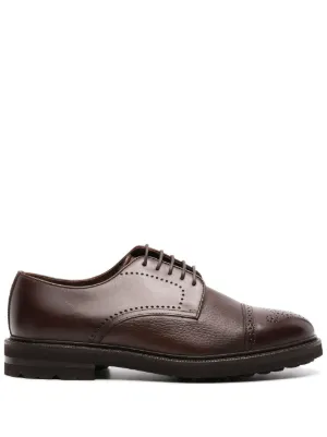 Hender Scheme Commando Blucher Leather Derby Shoes | Brown