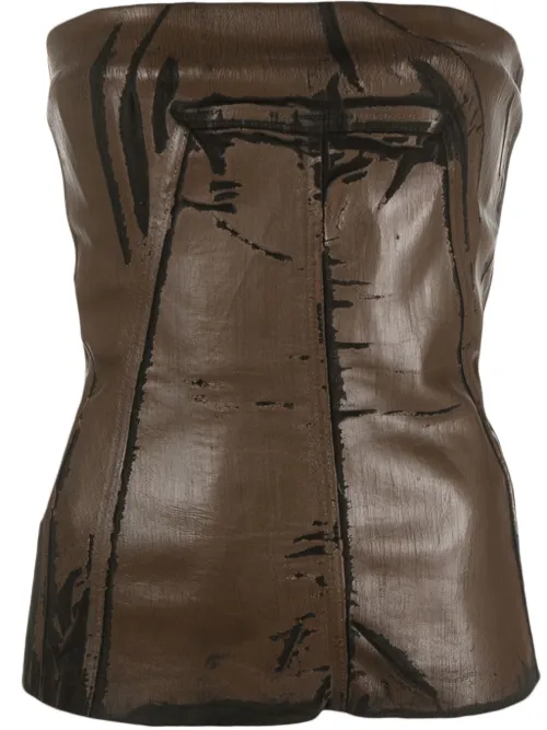 Haut Bustier à fini enduit - Rick Owens - Modalova