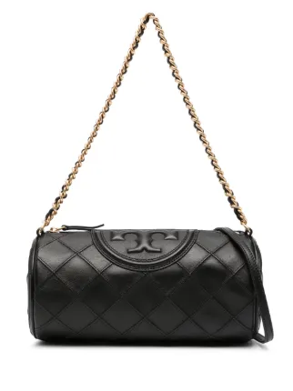 Tory Burch black hot Fleming Quilted