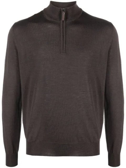 Canali high-neck merino wool jumper