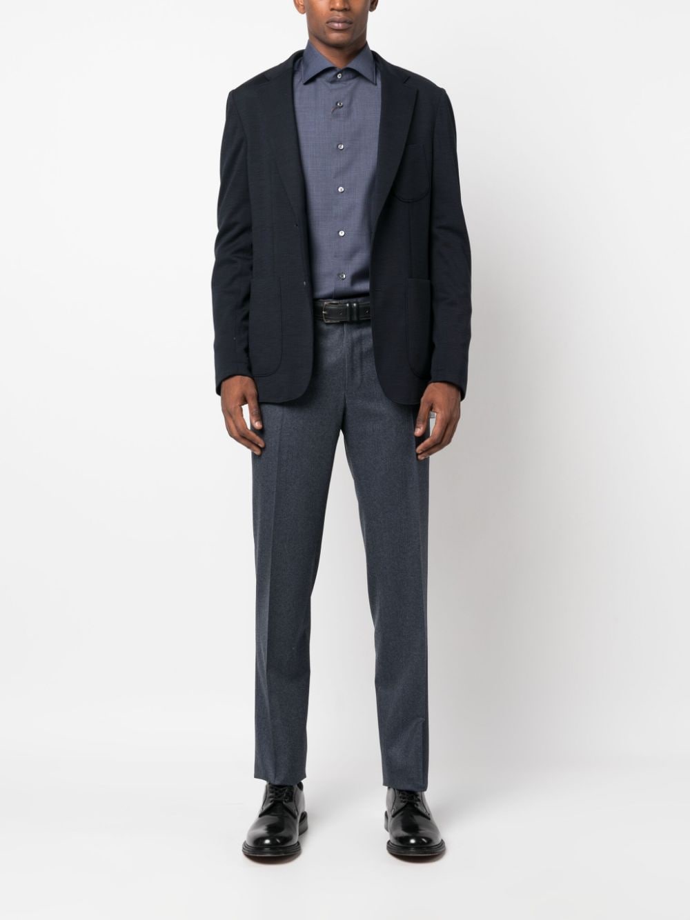 Canali Straight broek Blauw