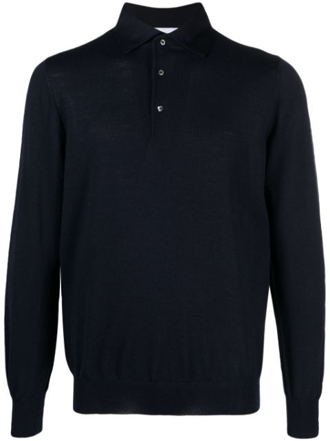 Lardini fine-knit wool polo shirt