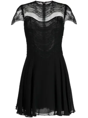 Blumarine レースアップ ミニドレス | ブラック | FARFETCH JP