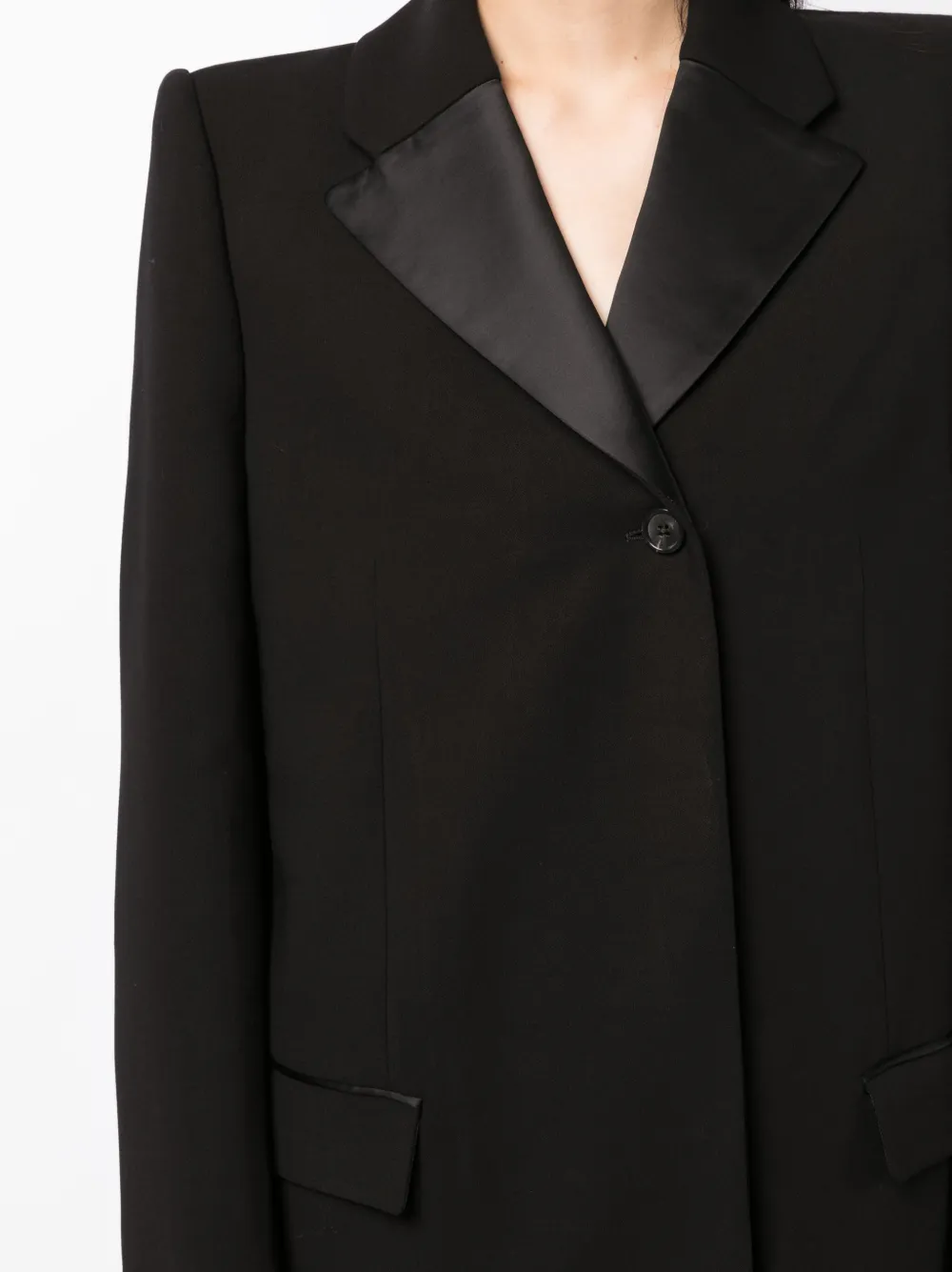 KHAITE SINGLE-BREASTED COTTON-BLEND BLAZER