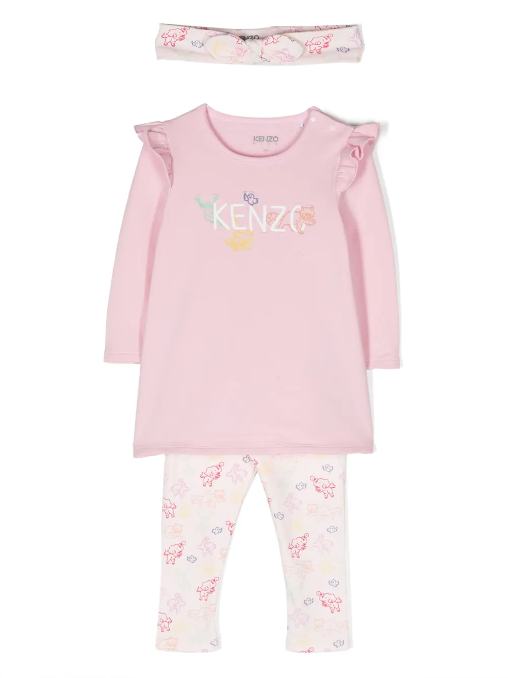 Kenzo Graphic-print Three-piece Set In Pink