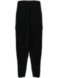 Mastermind World logo-print fleece-texture track pants - Black