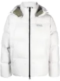 Duvetica logo-patch zip-up padded jacket - Grey