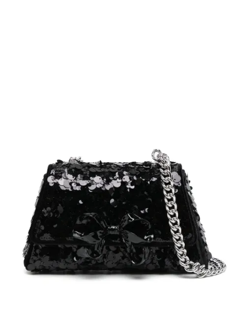 Self-Portrait mini Bow sequined bag